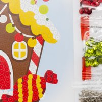 Набор для создания поделок/игрушек Lori Картина из пайеток. Пряничный домик Ап-048
