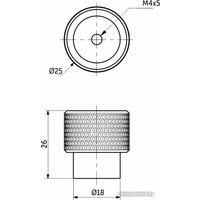  AKS кнопка мет. FLUID графит,