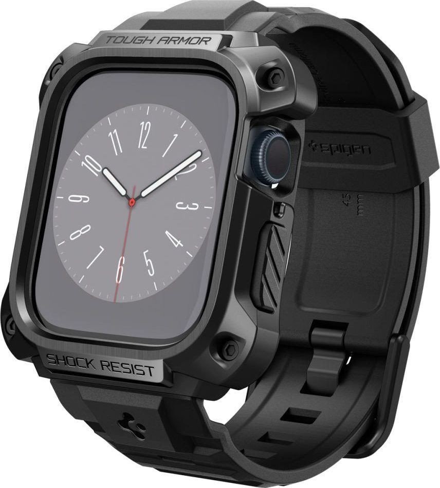 

Ремешок Spigen Tough Armor Pro для Apple Watch (45 мм) (черный)