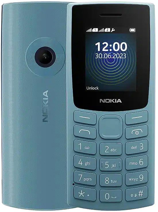 

Кнопочный телефон Nokia 110 (2023) Dual SIM TA-1567 (небесно-голубой)