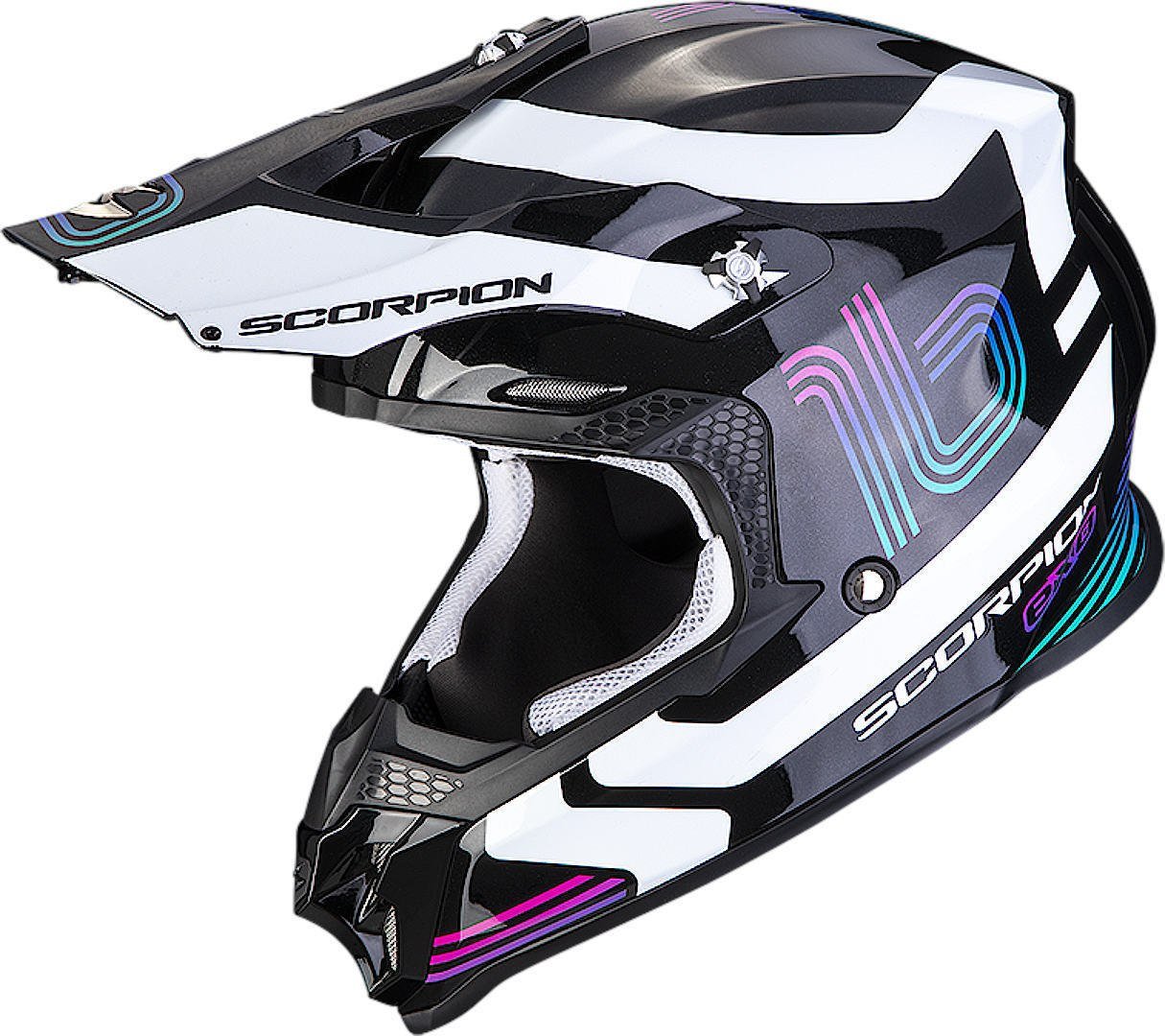 

Мотошлем Scorpion Exo VX-16 Evo Air Tub (р. L, черный/белый)