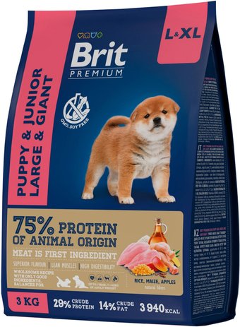 Brit Premium Dog Puppy and Junior Large and Giant курица 3 кг