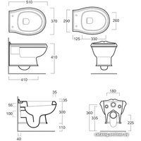Унитаз подвесной Simas Arcade [AR841] (без сиденья)