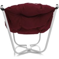 Кресло M-Group Чил 29360102 (2 шт, белый/бордовая подушка)