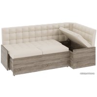 Угловой диван Трия Форест угловой (дуб сонома трюфель/кожзам бежевый)