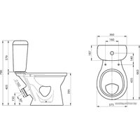 Унитаз напольный Santeri Виктория Стандарт (1.P301.6.S00.00B.F)