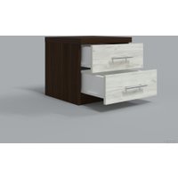 Тумба Миркомодоф Твин 17 (орех темный/дуб крафт белый)