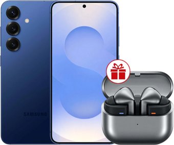 Смартфон Samsung Galaxy S25 SM-S931B 12GB/128GB (синий) и наушники Samsung Galaxy Buds 3 Pro по акции