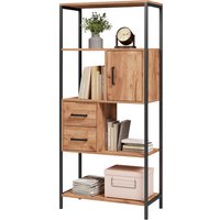 Стеллаж Mio Tesoro Cool Joy Loft (дуб золотой крафт/черный)
