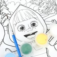 Набор для рисования MultiArt Холст для росписи Маша и Медведь CANV15X20-127191