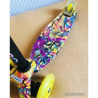 Трехколесный самокат Scooter Maxi 036Z (желтый принт)
