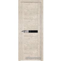 Межкомнатная дверь ProfilDoors 2.01XN L 60x190 (каштан светлый, стекло Lacobel Черный лак)