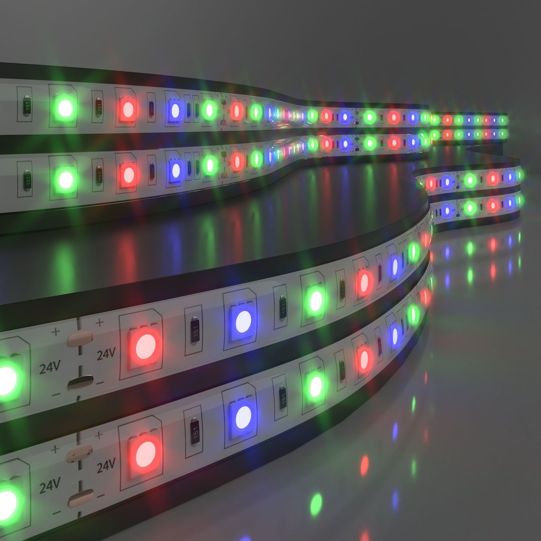 

Светодиодная лента Elektrostandard 24V 14.4W 60Led 5050 IP65 RGB a052978