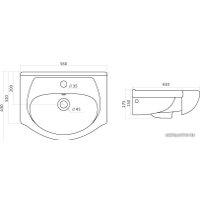 Умывальник Santek Линда-55 56x43 [1.WH11.0.156]