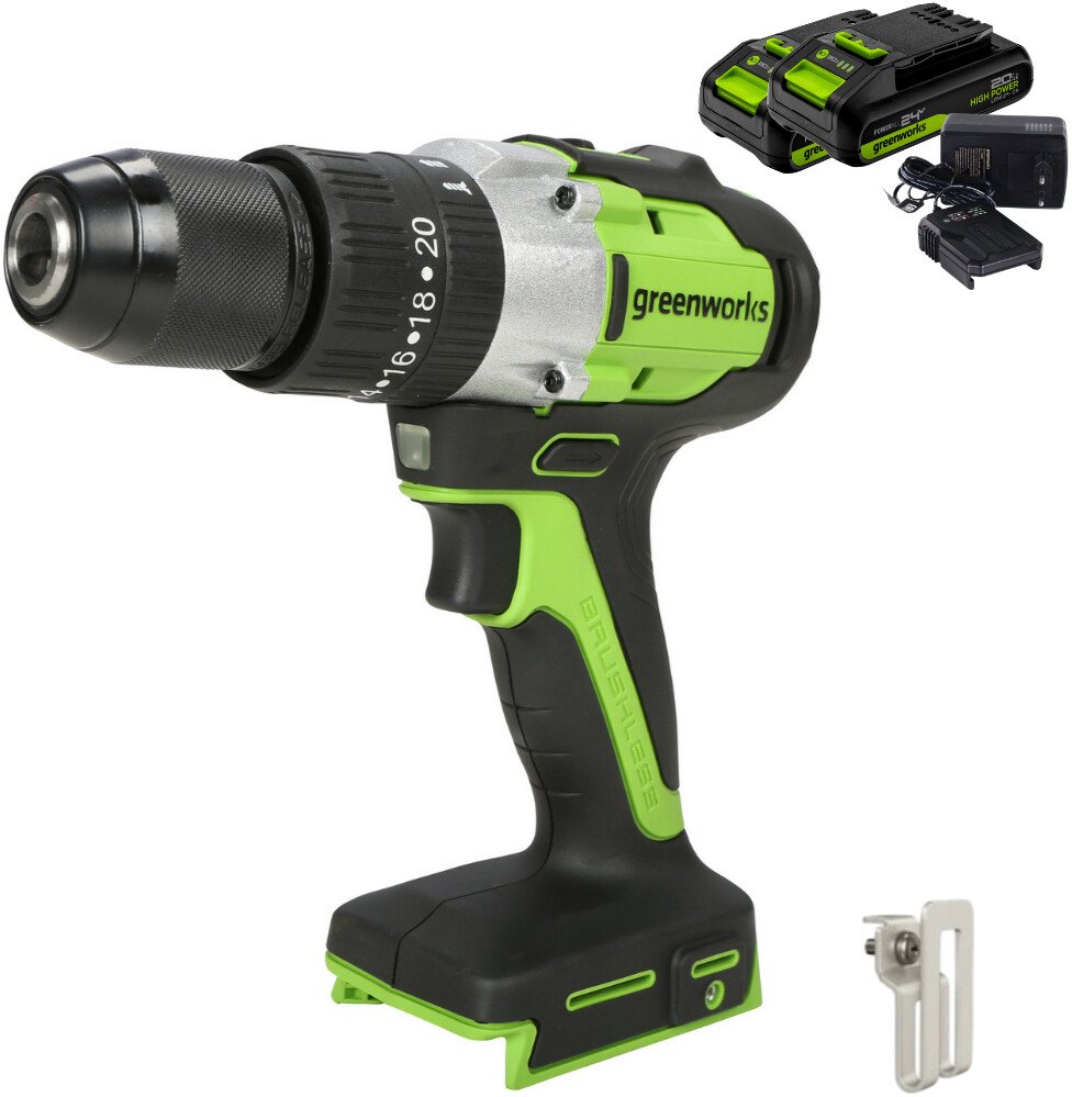 

Ударная дрель-шуруповерт Greenworks GD24DD60 3704107CUC (с 2-мя АКБ)