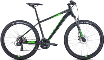 Велосипед Forward Apache 27.5 2.0 D р.17 2022 (черный матовый/зеленый)