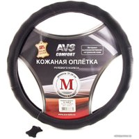 Оплетка на руль AVS GL-296M-B