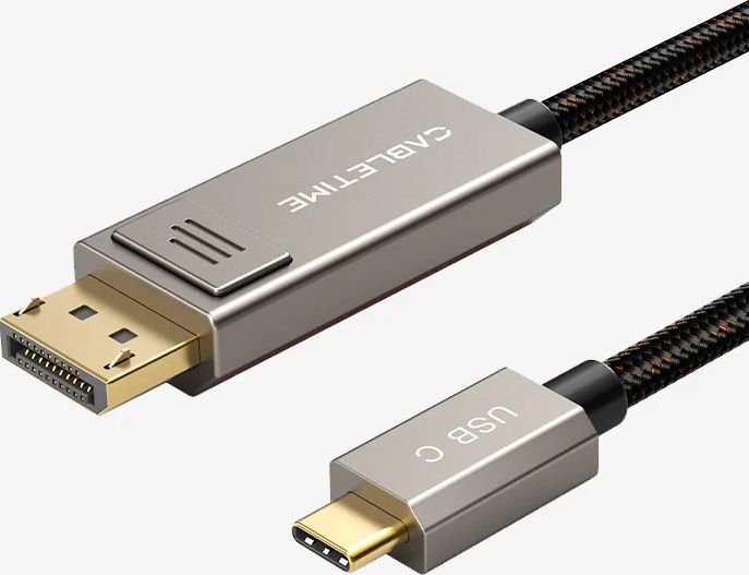 Кабель Cabletime CC23H DisplayPort USB Type-C CT-CBD8K-ZG1 (1 м, черный)