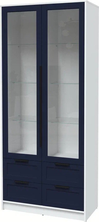 

Шкаф-витрина Интерлиния Концепт Тренд КТ-ШВ2 (белый платинум/индиго)