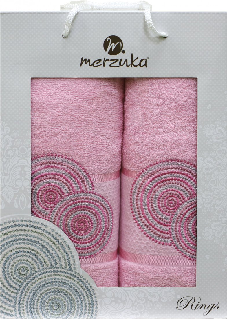 

Набор полотенец Merzuka 50x90/70х140 11040 (2 шт, розовый)