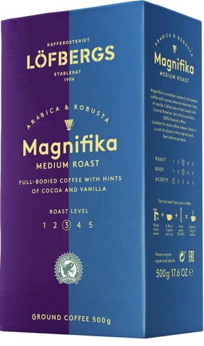 Кофе Lofbergs Magnifika молотый 500 г