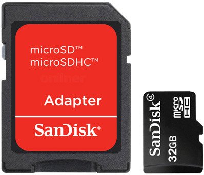 

Карта памяти SanDisk microSDHC (Class 4) 32GB + 1 адаптер (SDSDQM-032G-B35A)