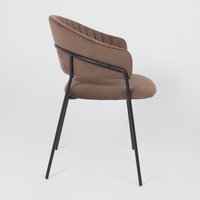 Стул с подлокотниками Алвест AV 433 (шоколадный бархат Confetti chocolate/черный)