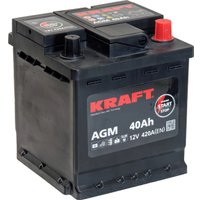 Автомобильный аккумулятор KRAFT AGM R+ 420A (40 А·ч)