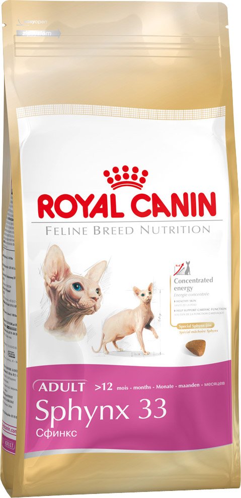 

Сухой корм для кошек Royal Canin Sphynx 33 0.4 кг