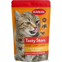 Лакомство для кошек Sanal Tasty Stars Liver с печенью 40 г