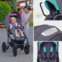 Универсальная коляска Siger Adelante (2 в 1, темно-серый/фиолетовый)