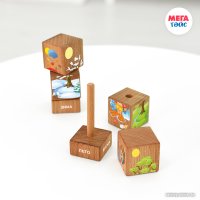 Кубики Mega Toys Кубики на оси Времена года 15205