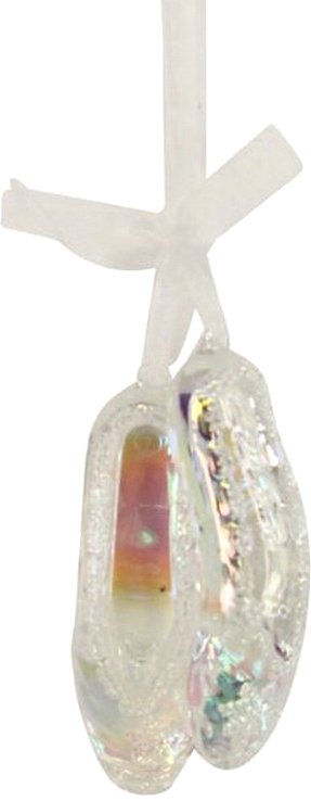 

Елочная игрушка Gisela Graham Rose Ball Пуанты радужные 11459