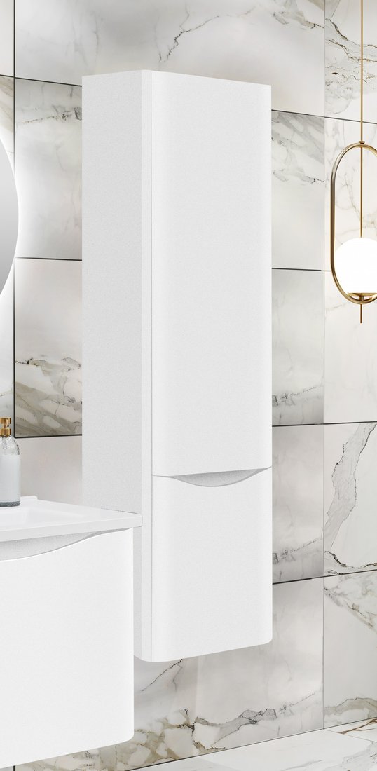 

Runo Шкаф-полупенал для ванной Тоскана (подвесной, белый)