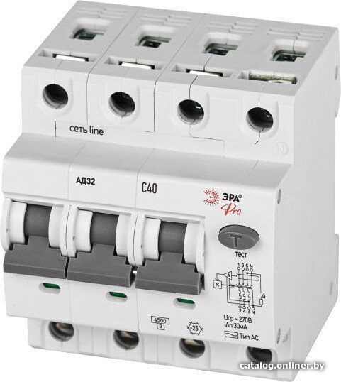 Дифференциальный автомат ЭРА D32E4C40АC30P АД-32 Б0057798