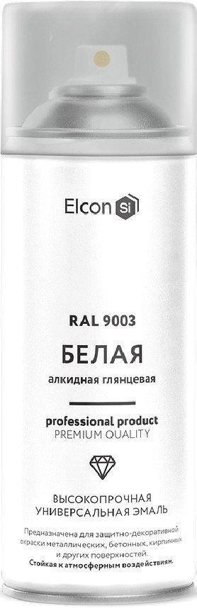 

Эмаль Elcon Универсальная алкидная RAL 9003 0.52 л (глянцевый белый)