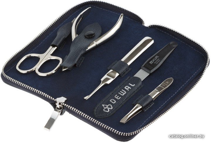 Набор для маникюра и педикюра Dewal 902BLUE (синий)