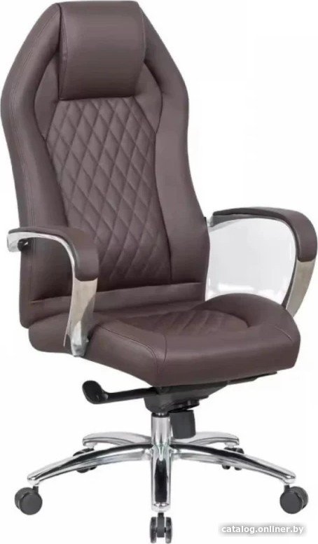 Офисное кресло SitUp Apollo chrome (экокожа Dark Brown/Dark Brown)