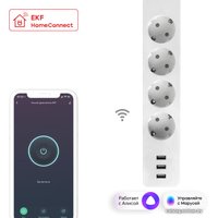 Умный удлинитель EKF Connect Wi-Fi c USB RCE-1-WF