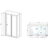 Душевой уголок RGW CL-31-1 (CL-21 + Z-060-1) 040931100-011 100x100 (хром/прозрачное стекло)