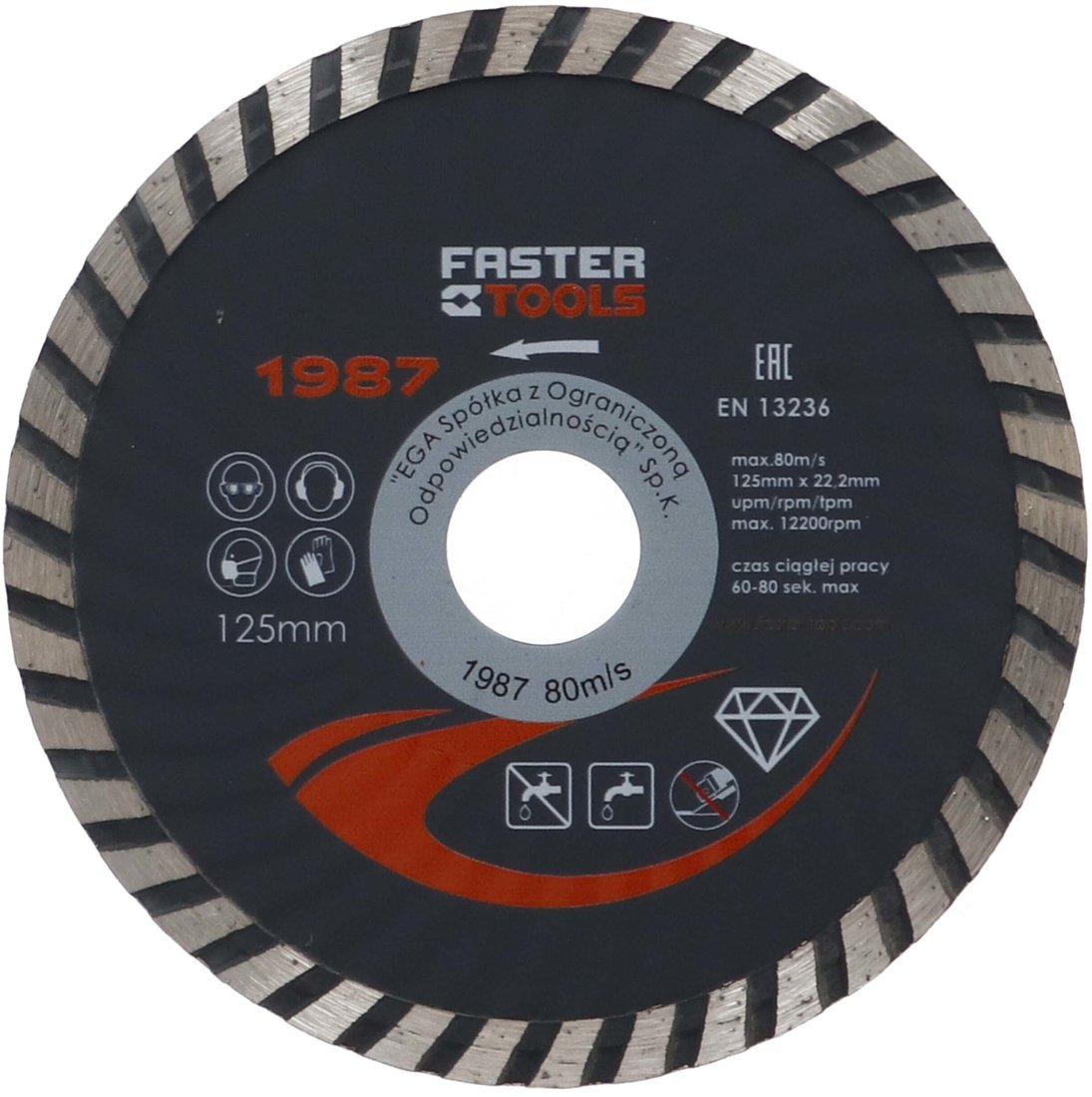 

Отрезной диск алмазный Faster Tools 1987