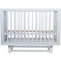 Классическая детская кроватка Мой Малыш Marit продольный маятник (серый/белый)
