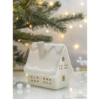 Ночник Лючия Зимняя Избушка 22 186-22 (белый фарфоровый)