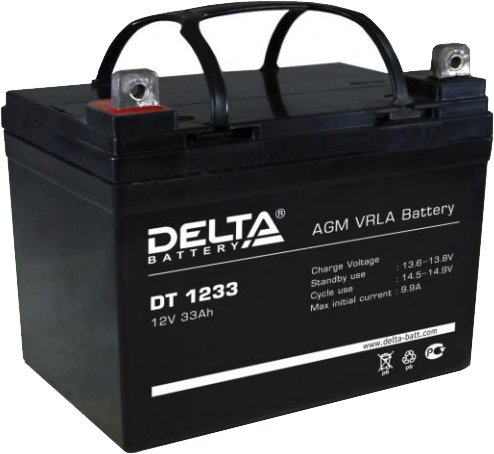 

Аккумулятор для ИБП Delta DT 1233 (12В/33 А·ч)