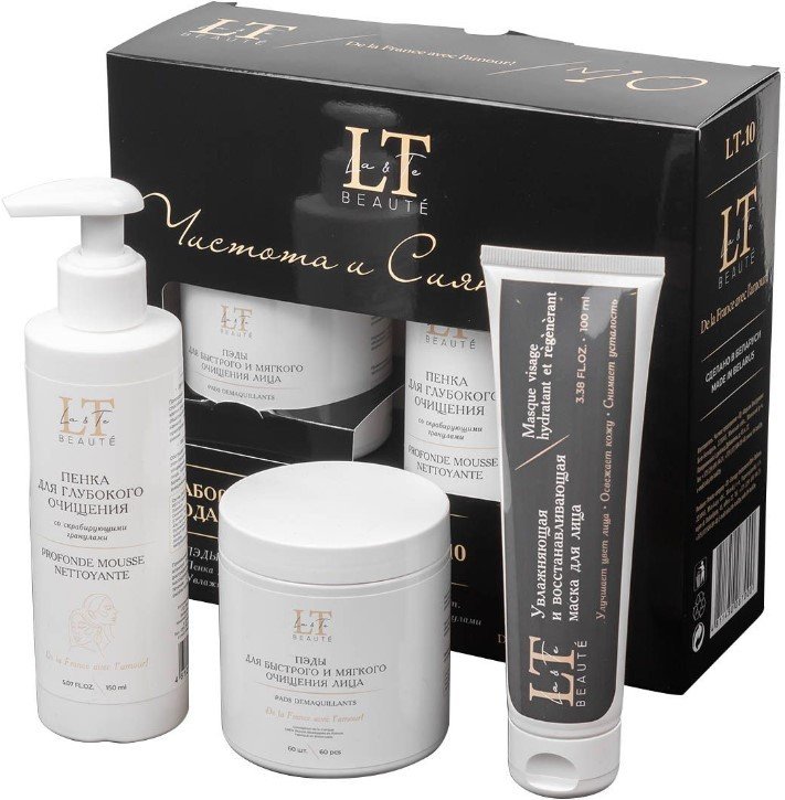 

La and Te beaute Набор косметики Чистота и сияние Пэды+Пенка+Маска LT10