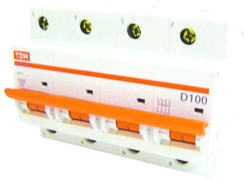 

Выключатель автоматический TDM Electric ВА 47-100 4Р 80А (D) 10кА SQ0207-0043
