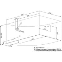 Ванна Aquanet Mayorca 150x100 R (с каркасом)