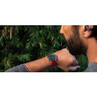 Умные часы Amazfit Active 2 (серебристый, с оранжевым силиконовым ремешком)