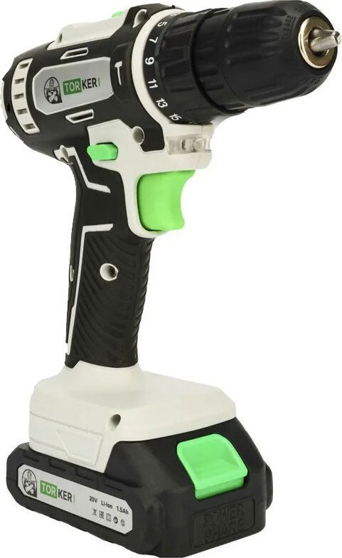 

Ударная дрель-шуруповерт Torker MA20-2 (с 2-мя АКБ, кейс, оснастка)