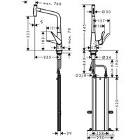 Смеситель Hansgrohe Metris Select M71 73820800